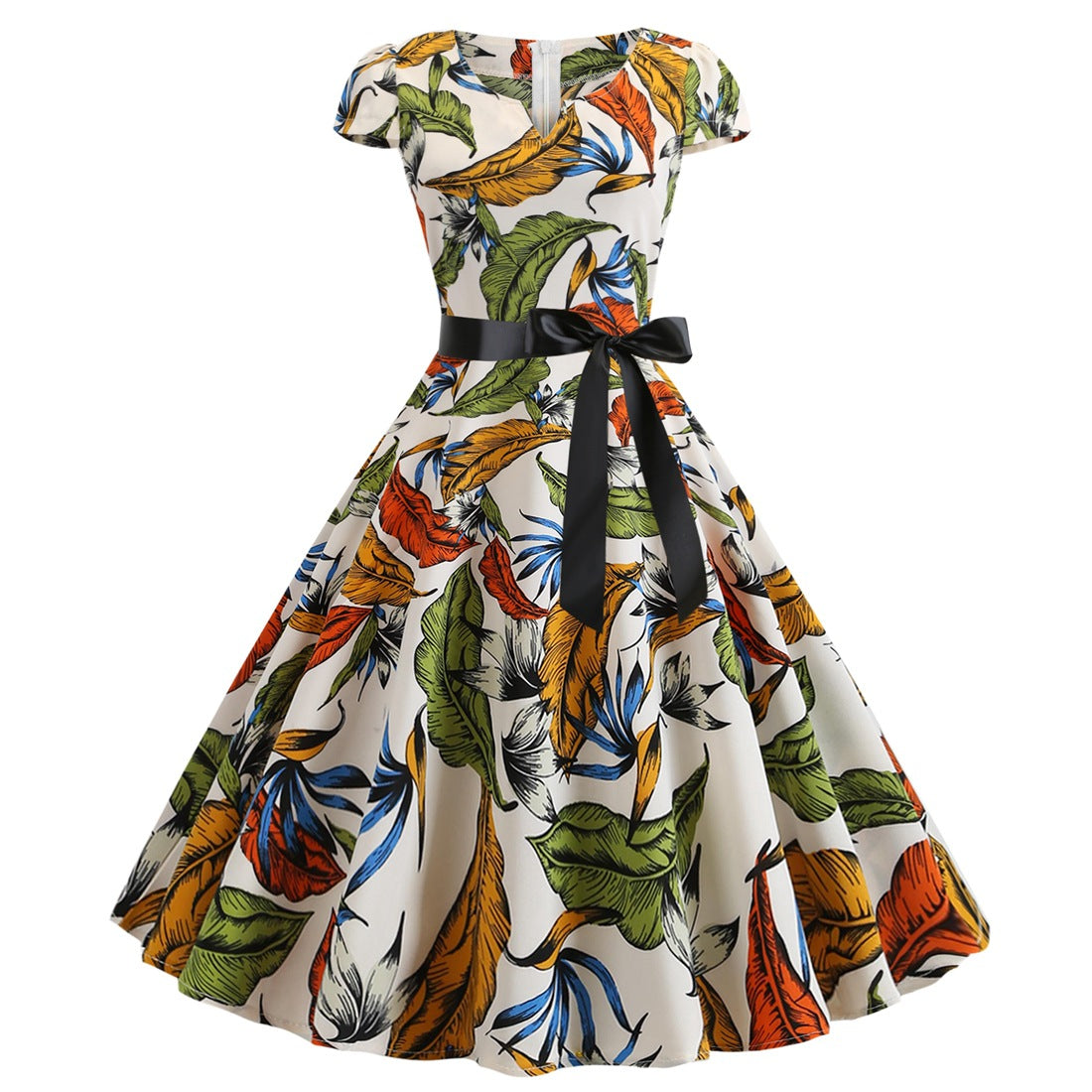 Valenzora | Women's dress for wedding guests with a wide hem