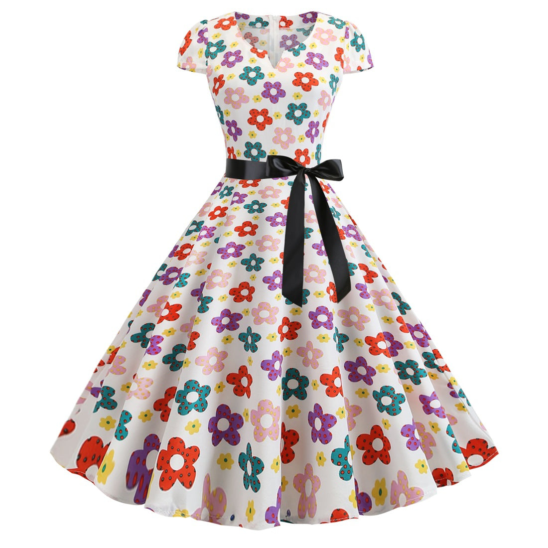 Valenzora | Women's dress for wedding guests with a wide hem