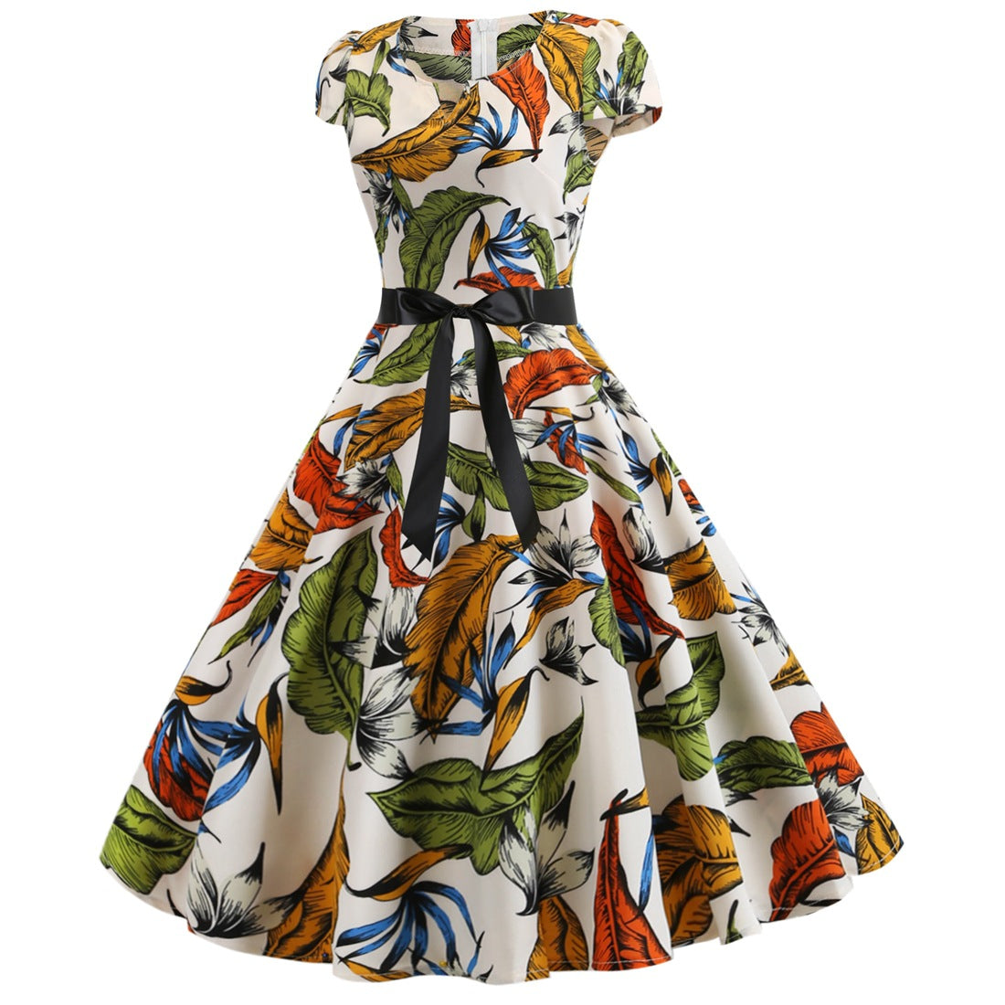 Valenzora | Women's dress for wedding guests with a wide hem