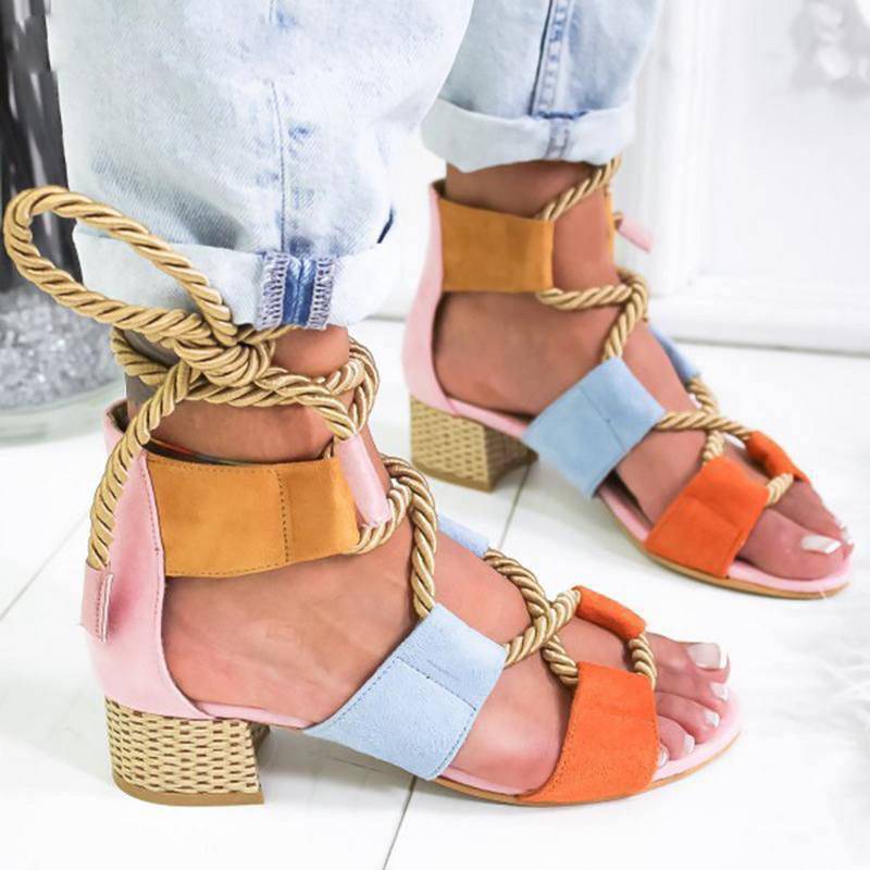 Valenzora | Gladiator-colored strappy heeled sandal