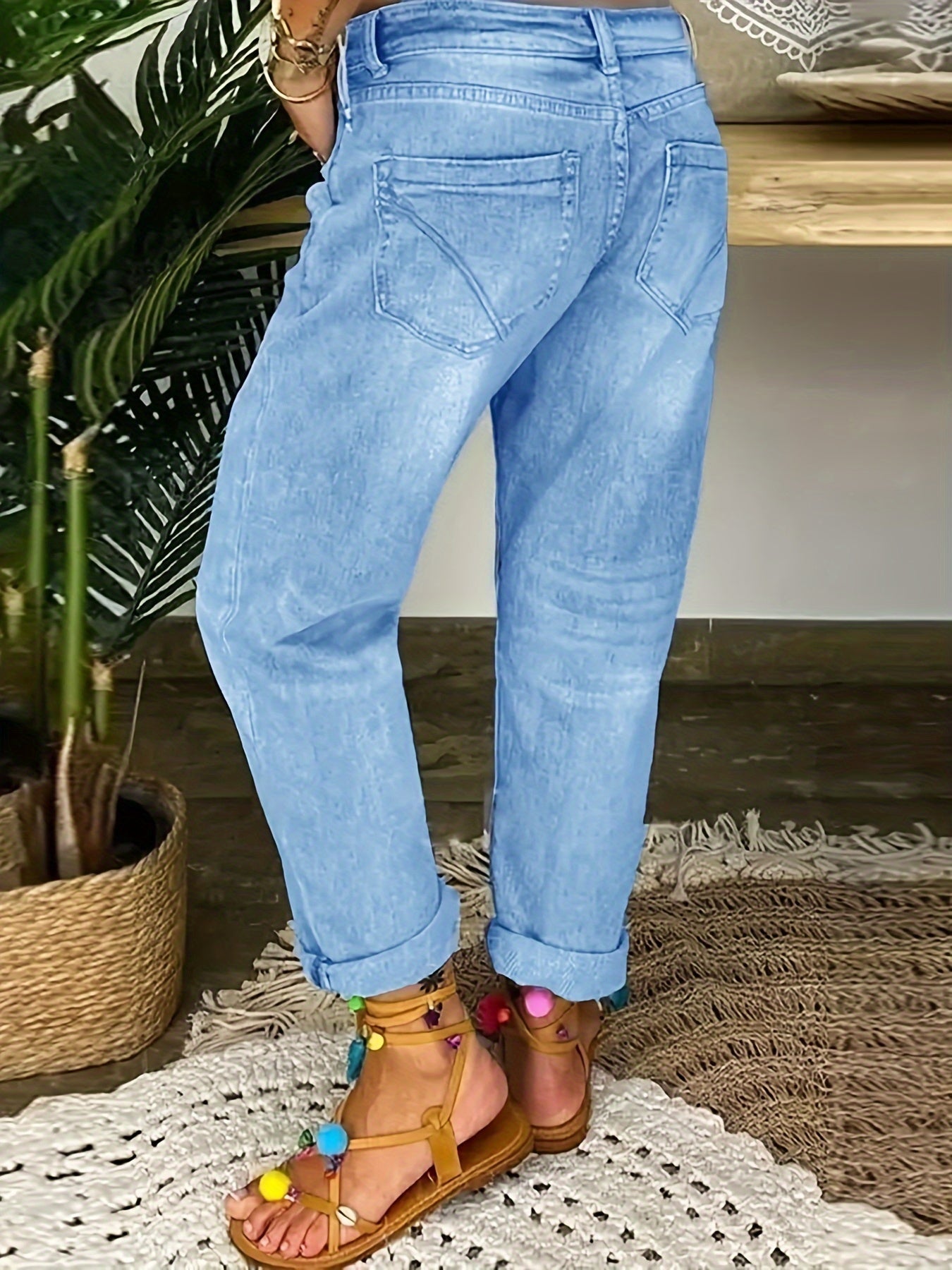 Valenzora | Damen-Stretchjeans in verwaschenem Blau