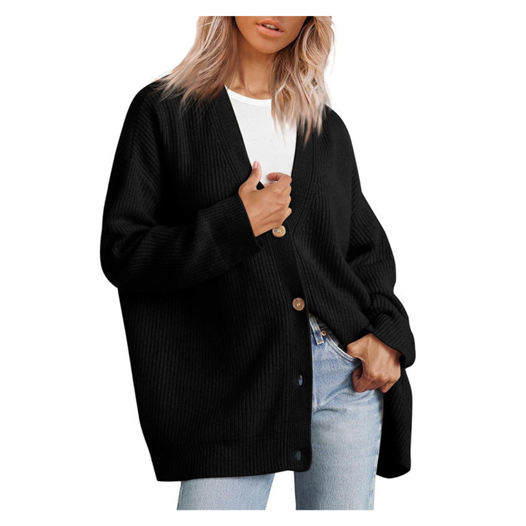 Valenzora | Chic Oversized Cardigan with Buttons for Women
