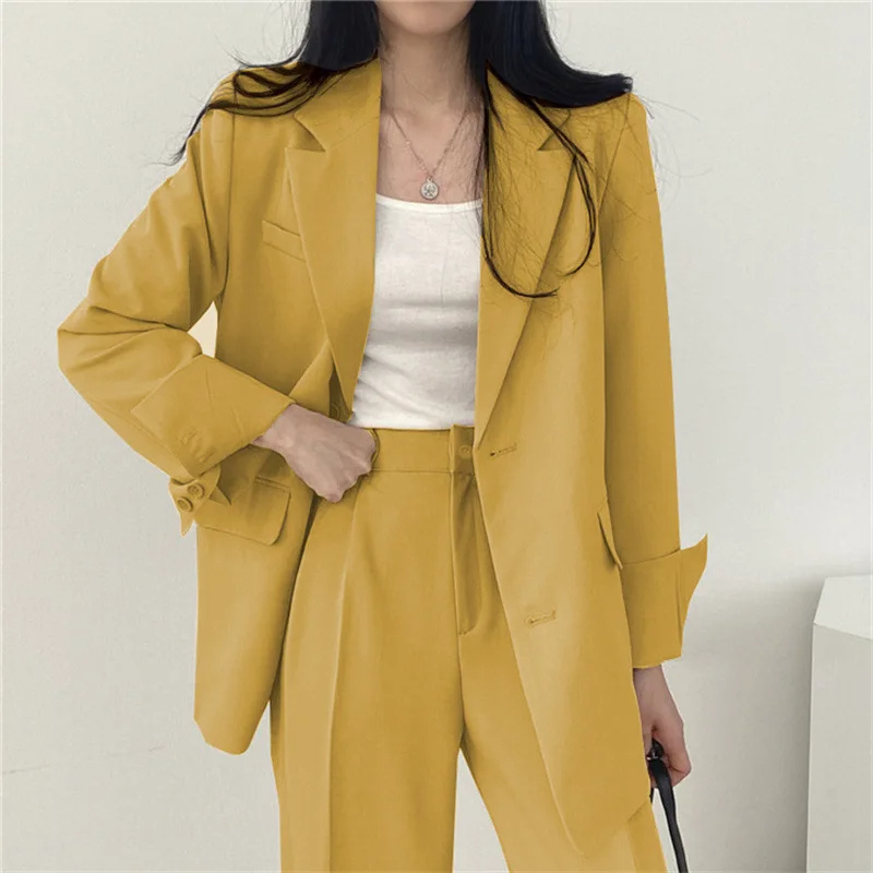 Valenzora | Langer Damenblazer mit breitem Revers und legerer Passform