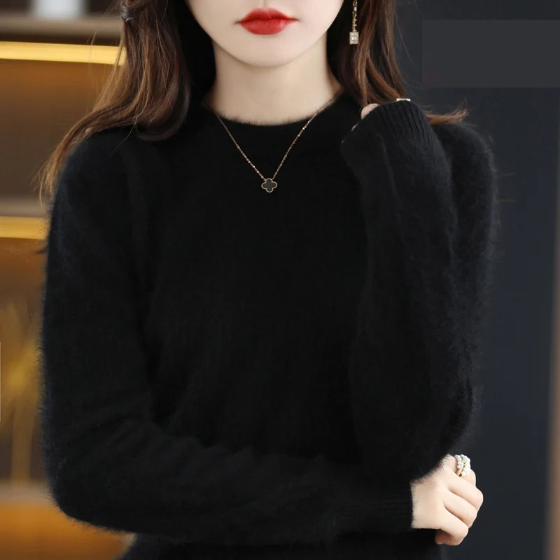 Valenzora | Women's Cashmere Sweater, Luxurious Round Neck, Soft & Fashionable