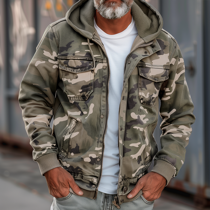 Valenzora | Jacke mit Camouflage-Print
