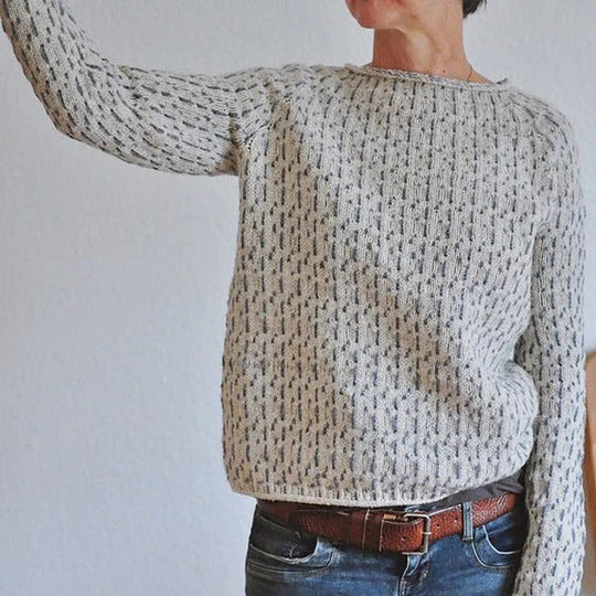 Valenzora | Smart Grey Crew Neck Sweater