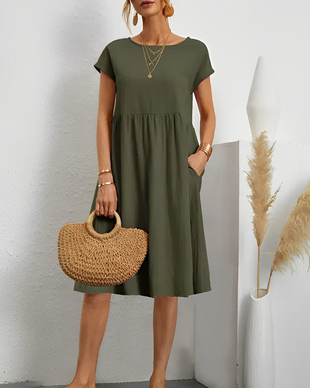 Valenzora | Midikleid mit Seitentaschen