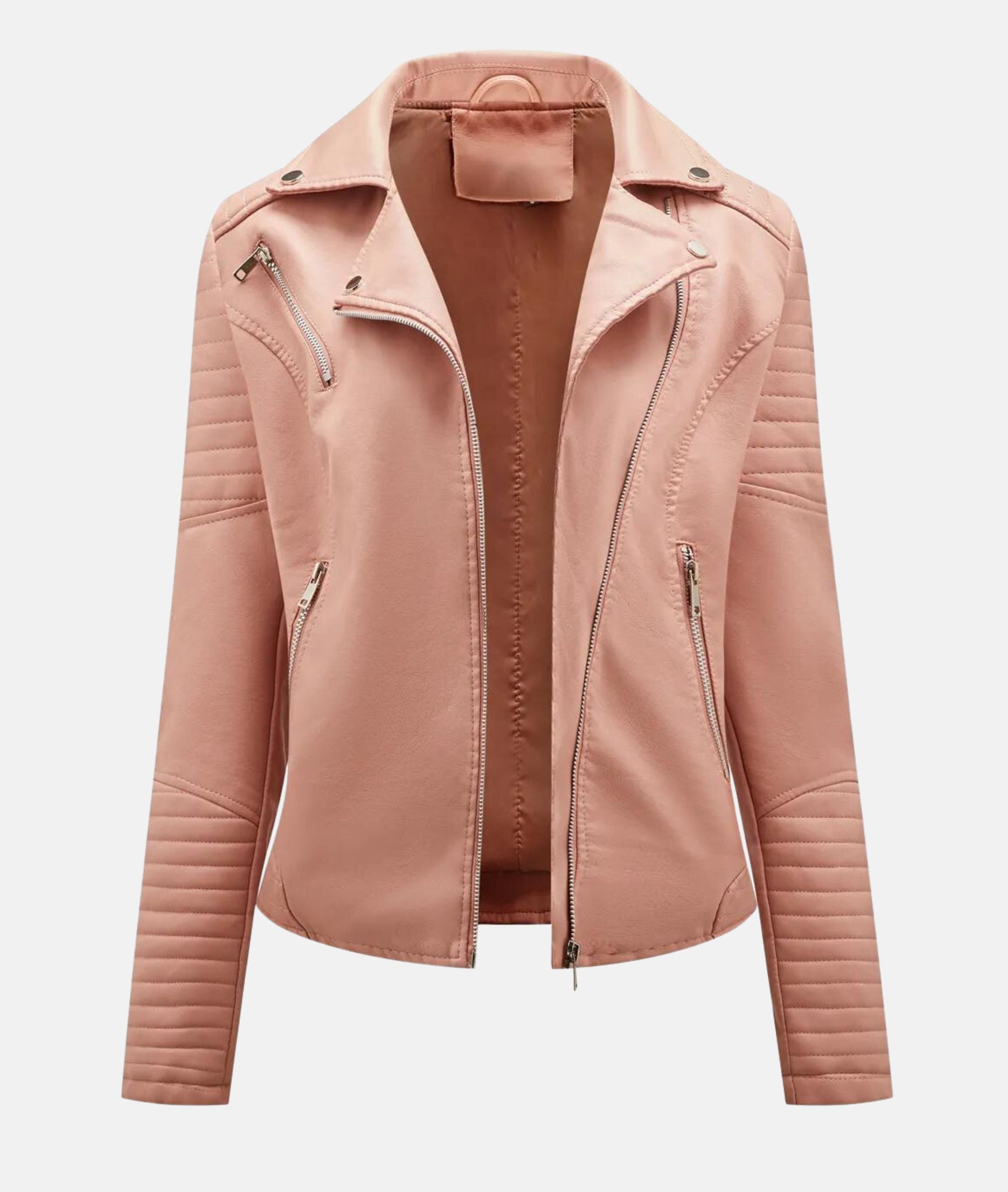 Valenzora | Women's leather jacket without hood - Stylish biker jacket