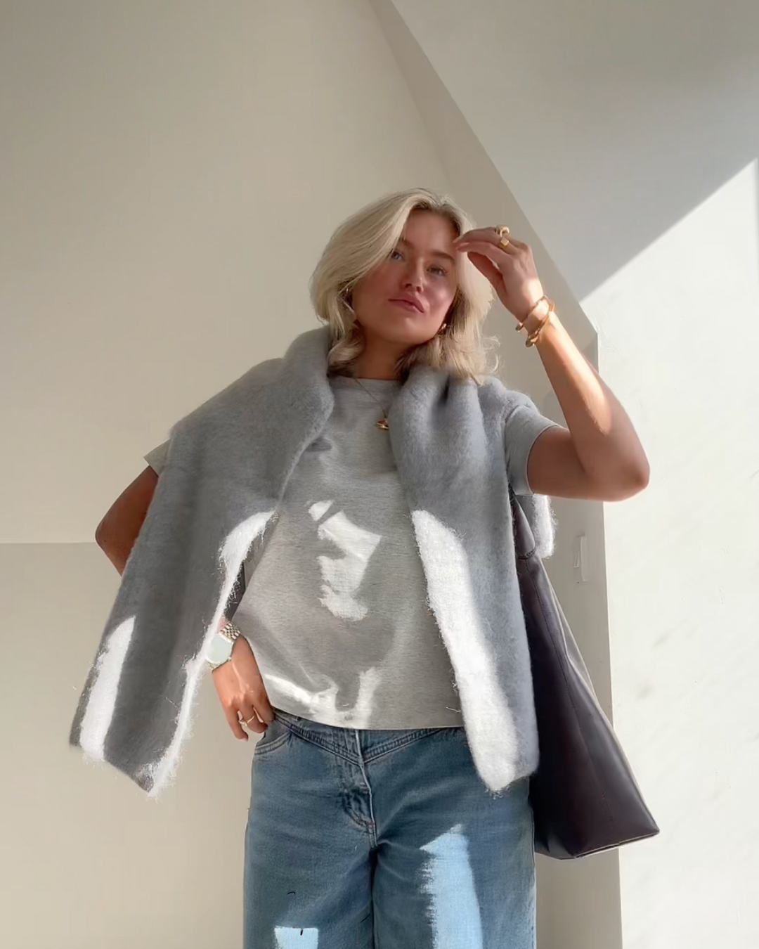 Valenzora | Mohair blend pullover with round neck