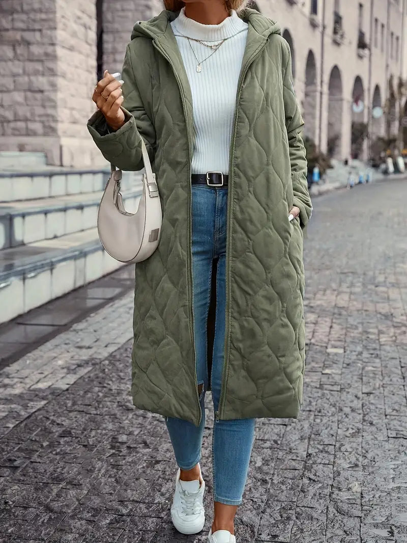 Gefütterte Fleecejacke mit Kapuze