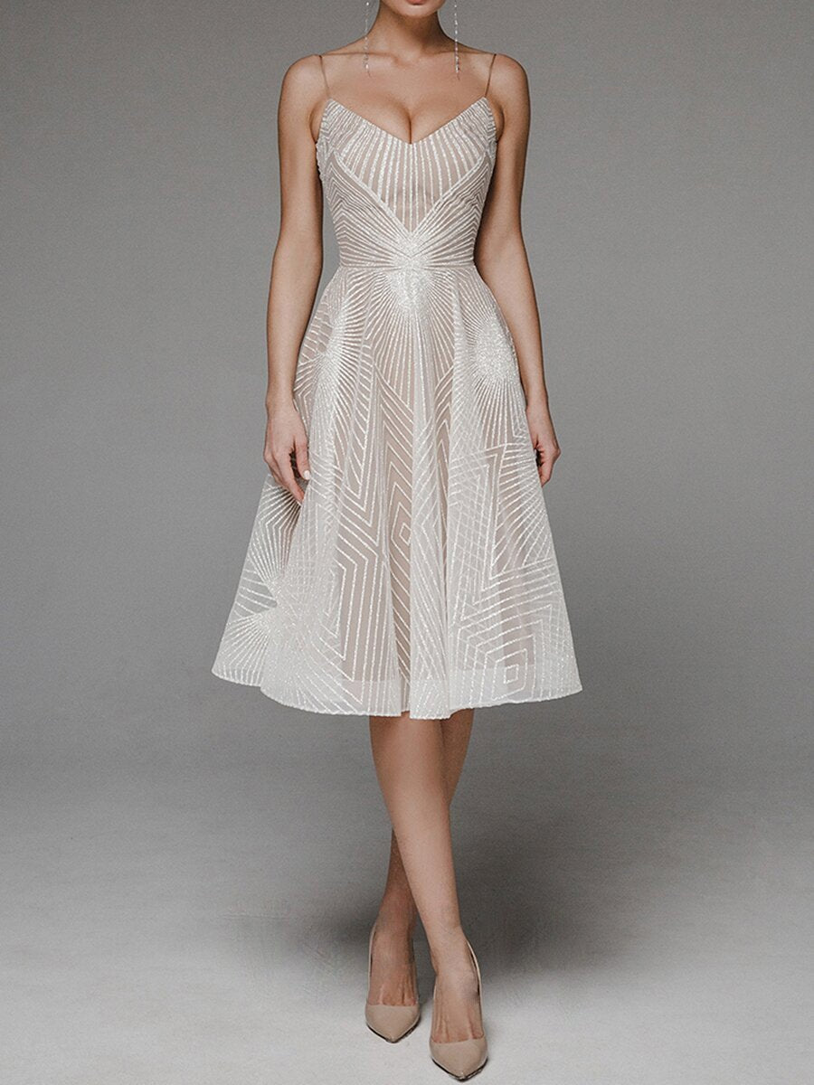 embroidered sleeveless dress