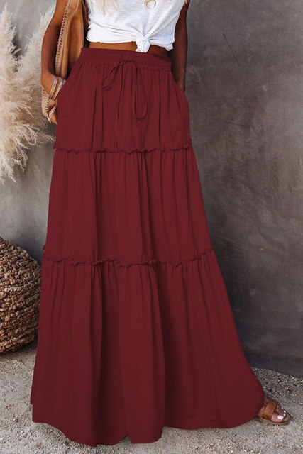 Valenzora | High-waisted boho-style skirt