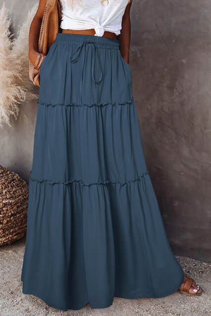 Valenzora | High-waisted boho-style skirt