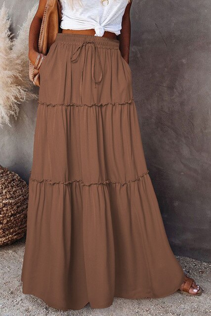 Valenzora | High-waisted boho-style skirt