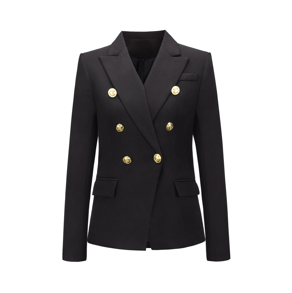 Women's blazer in a double-button design with gold accents, size Valenzora