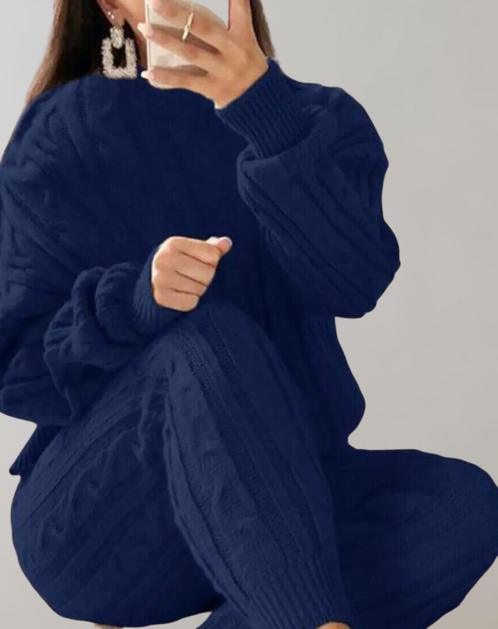 Valenzora - Knitted Shoulder and Trousers Set