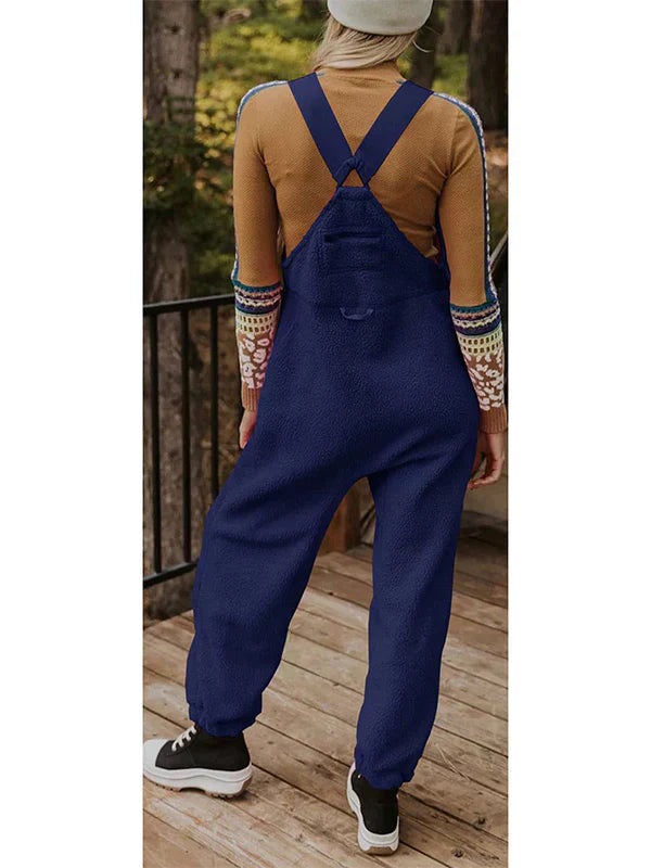 Valenzora | Women's Fleece Thermal Overall with Zippered Pockets