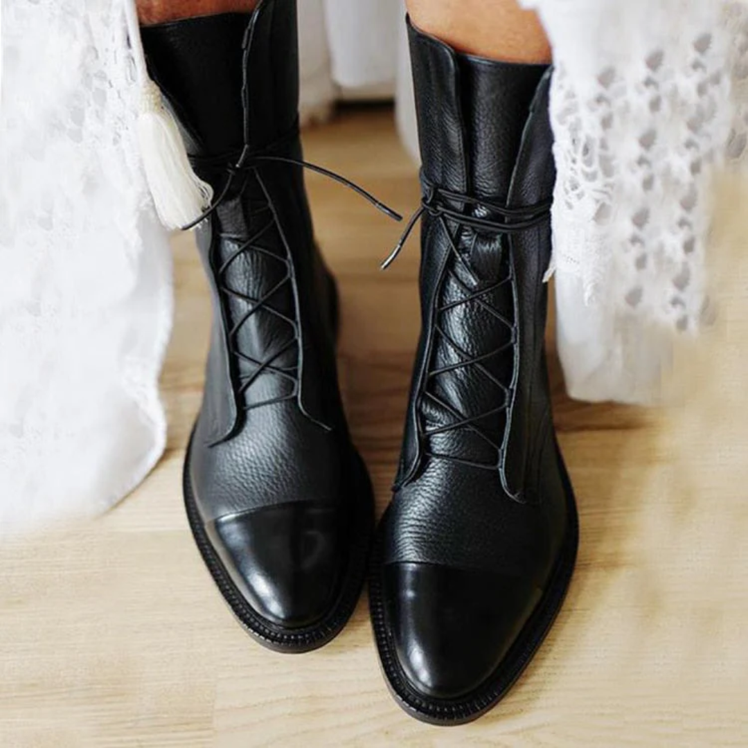 Valenzora | Elegant Leather Boots with Heels