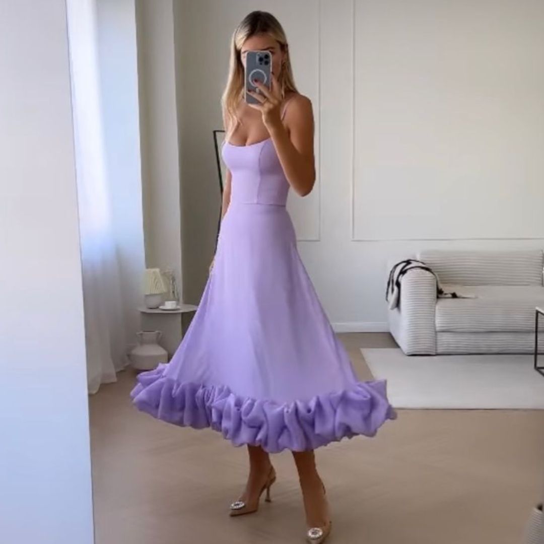 Valenzora | Gerafftes Bustier-Midikleid