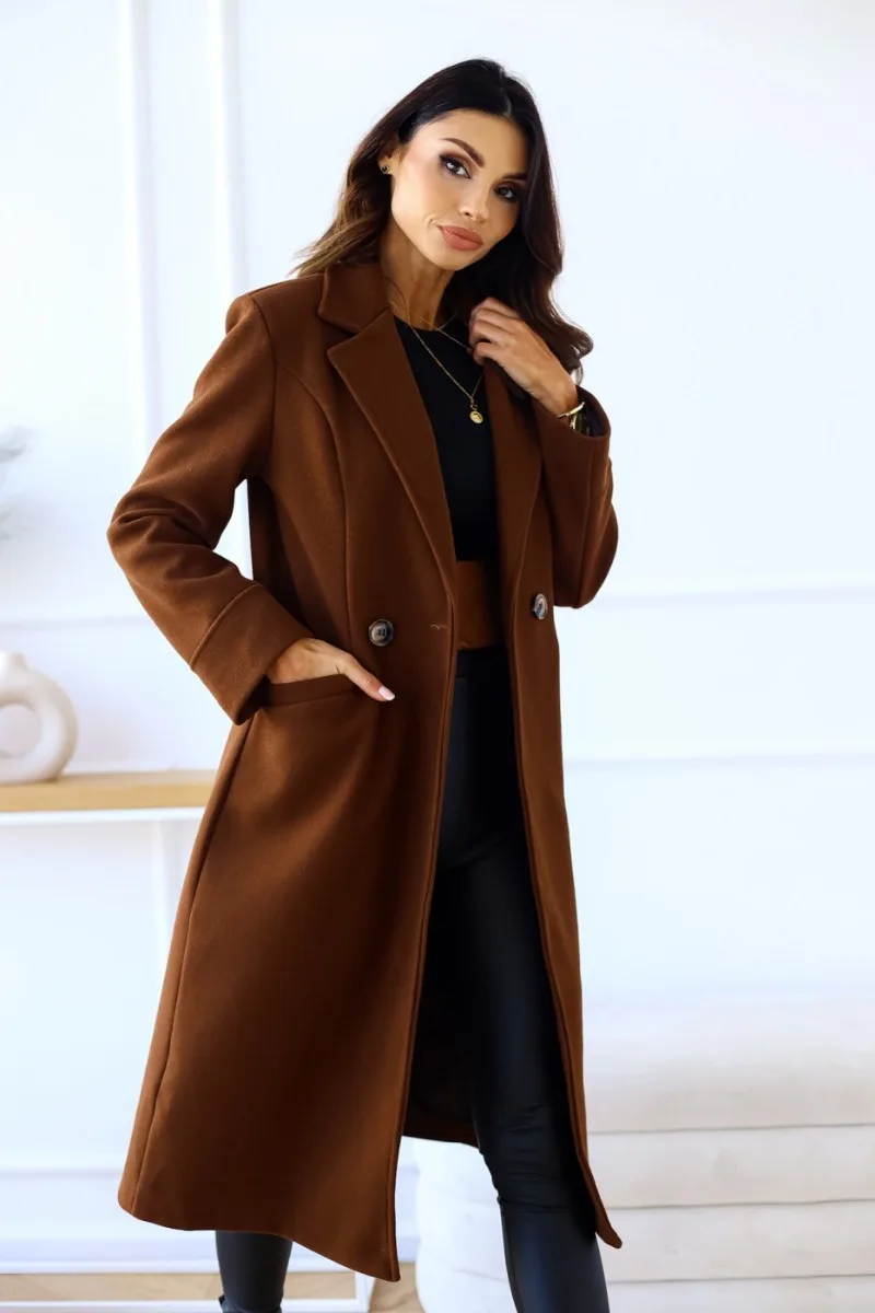 Valenzora | Klassischer langer Trenchcoat mit
