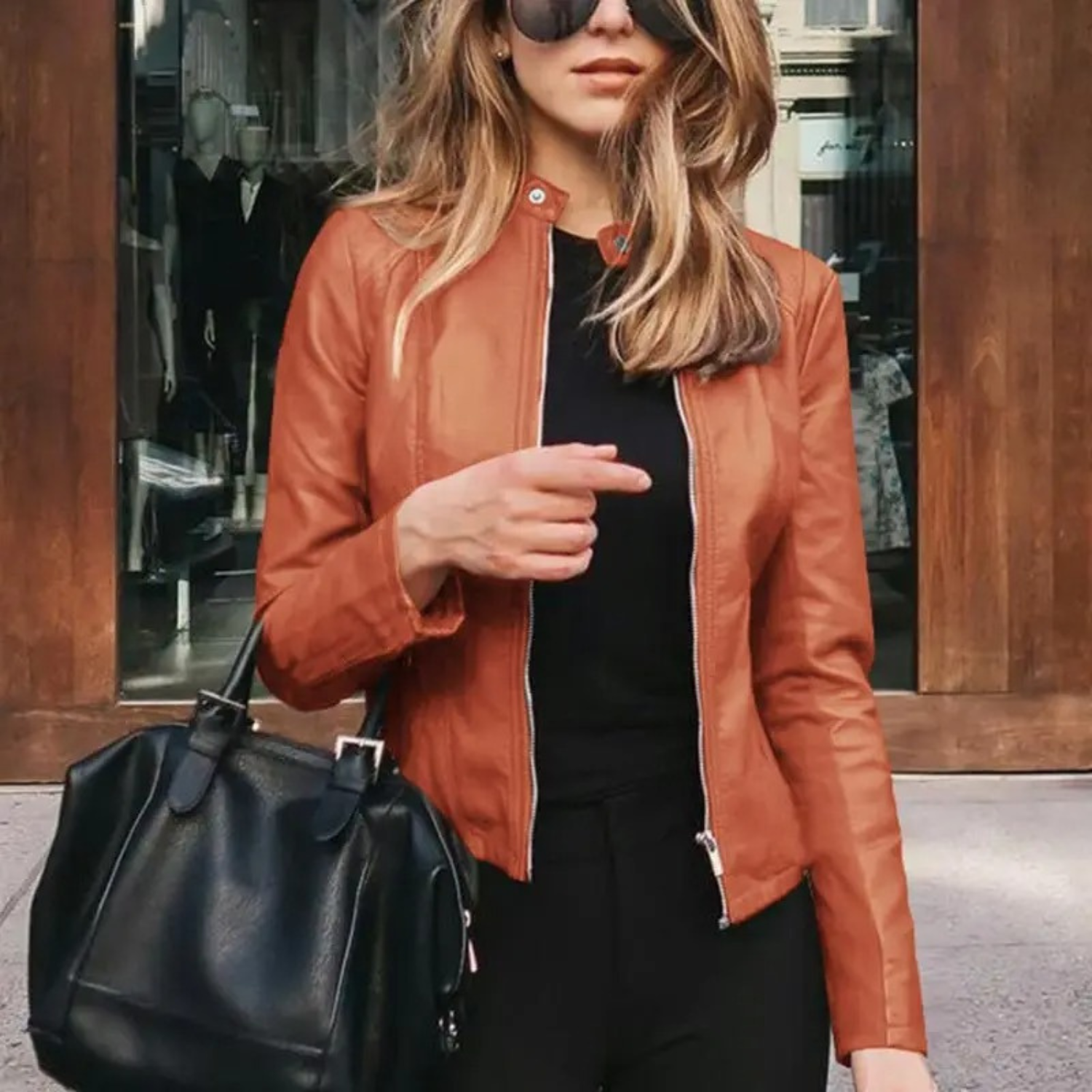 Valenzora - Motorradlederjacke für Damen