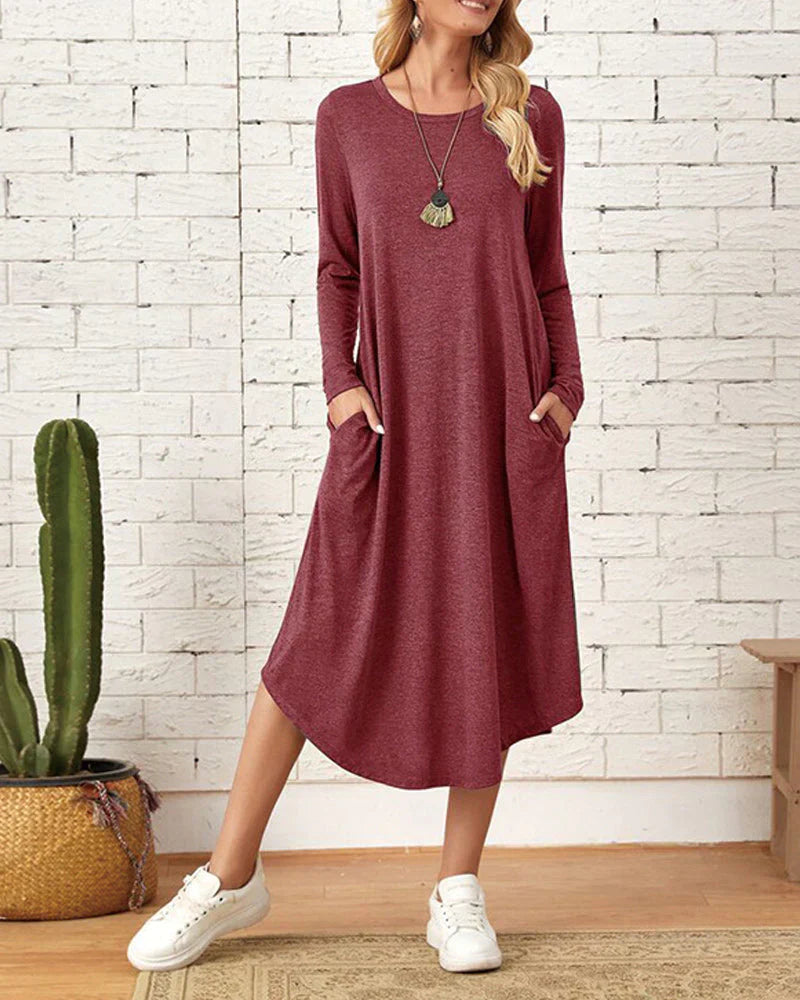 Valenzora - Long-sleeved loose dress