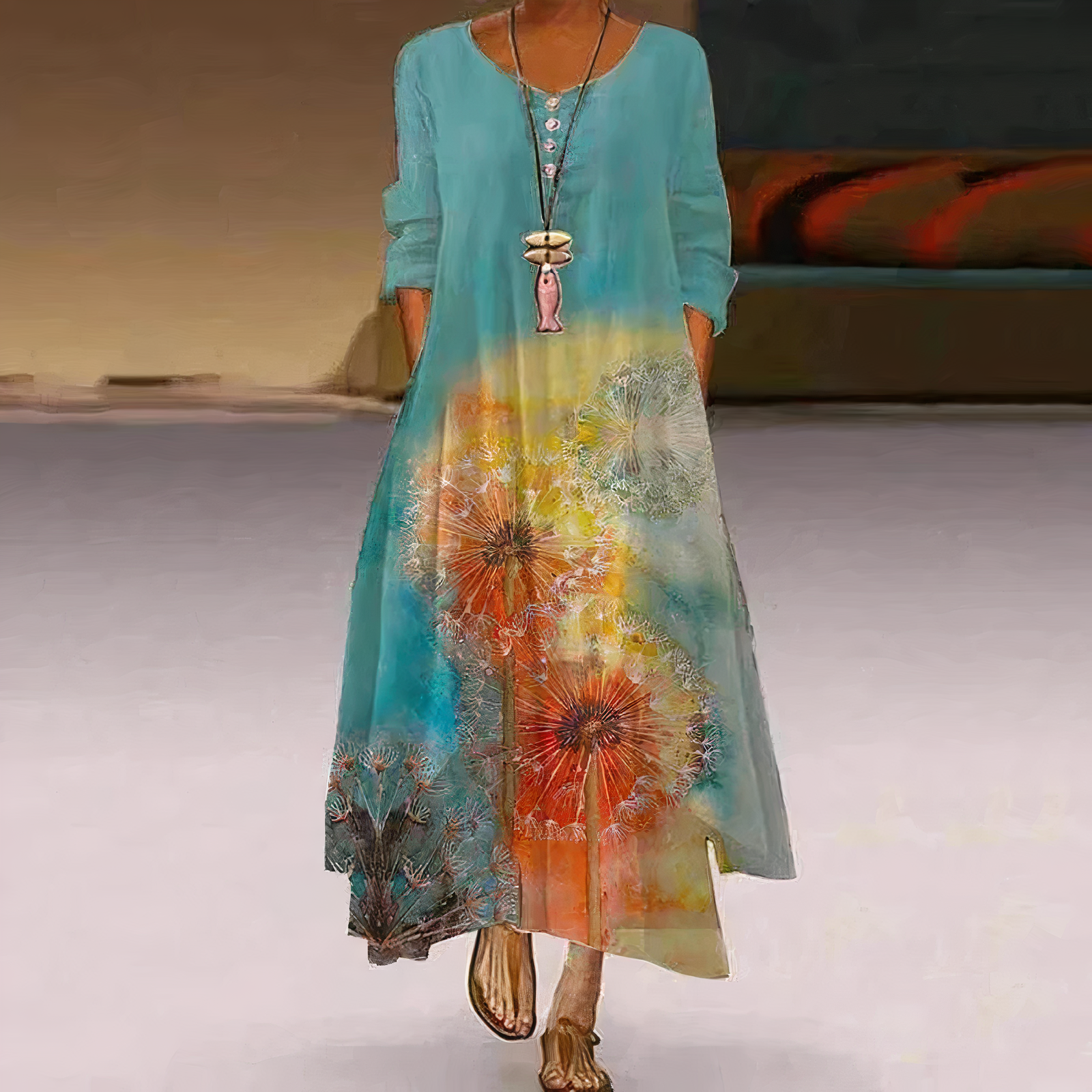 Valenzora | Elegant cotton dress Fashionable