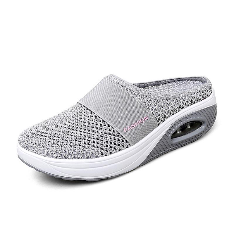 Smooth mesh sandals for women