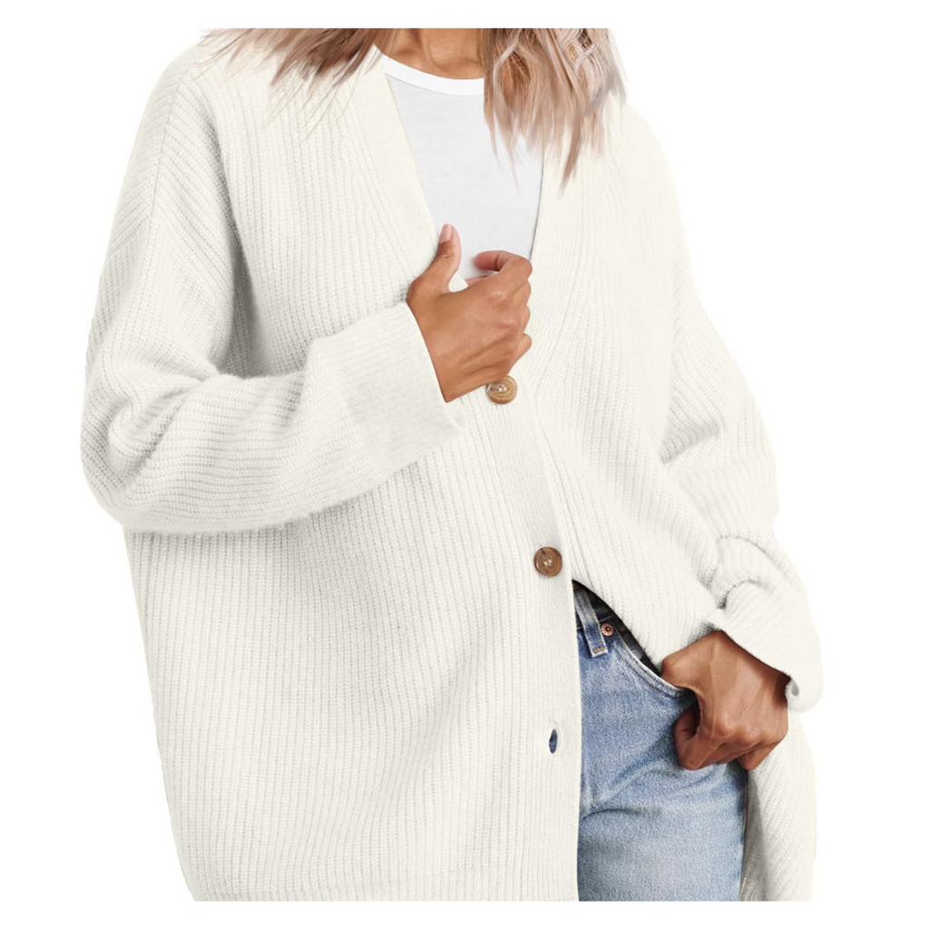 Valenzora | Chic Oversized Cardigan with Buttons for Women
