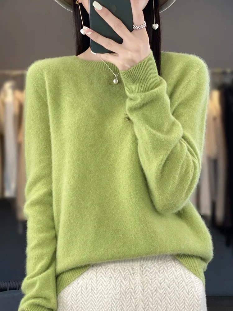 Valenzora | Women's Cashmere Sweater, Round Neck, Soft and Elegant Knit Sweater