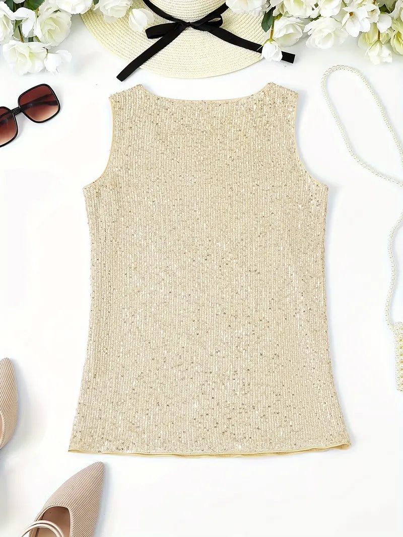 Valenzora | Elegantes, ärmelloses Top mit Pailletten