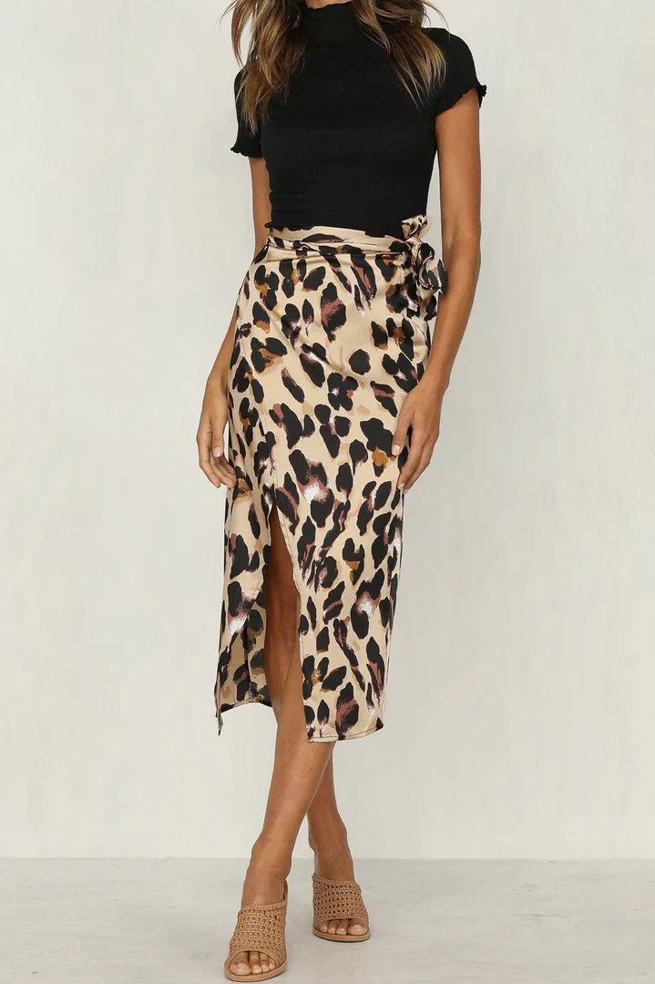 Valenzora | Eleganter Rock mit Leopardenmuster