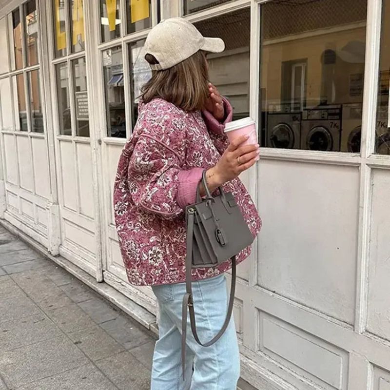 Valenzora | Steppjacke mit Blumenmuster
