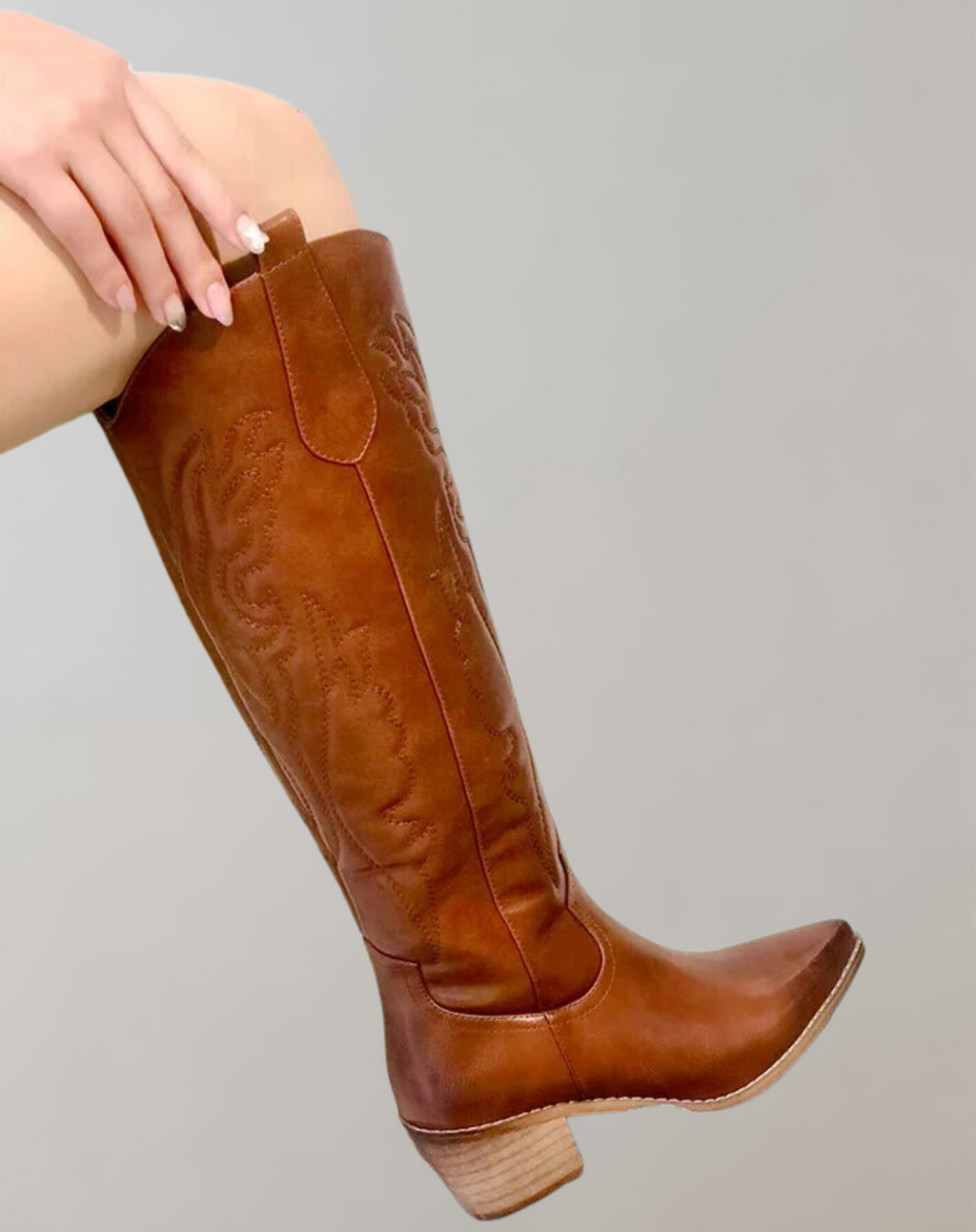 Valenzora | Bestickte kniehohe Westernstiefel