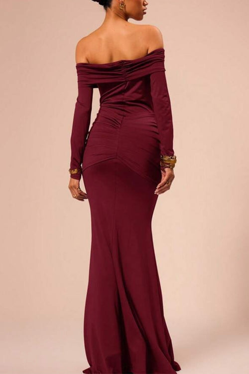 Valenzora | Rosiedress Off Shoulder Knot Front Bodycon Maxi Party Dress
