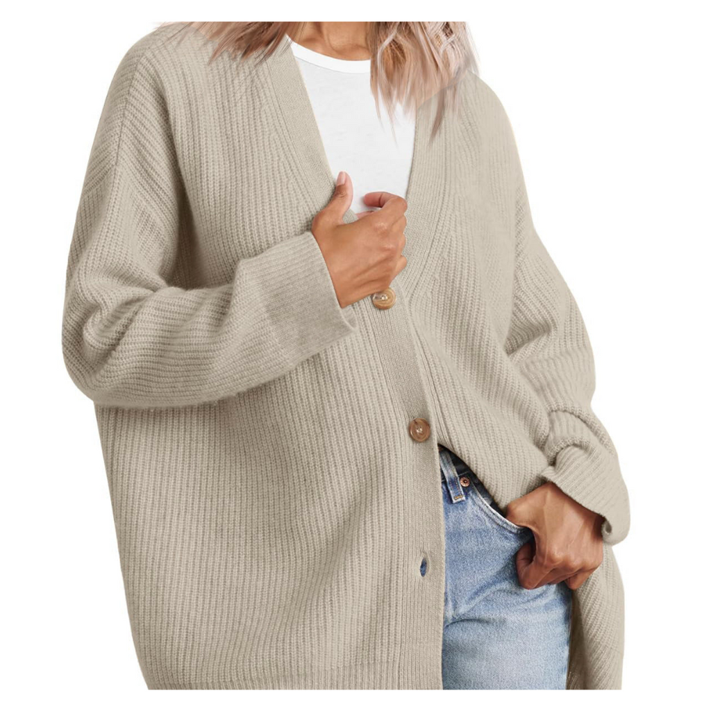 Valenzora | Chic Oversized Cardigan with Buttons for Women