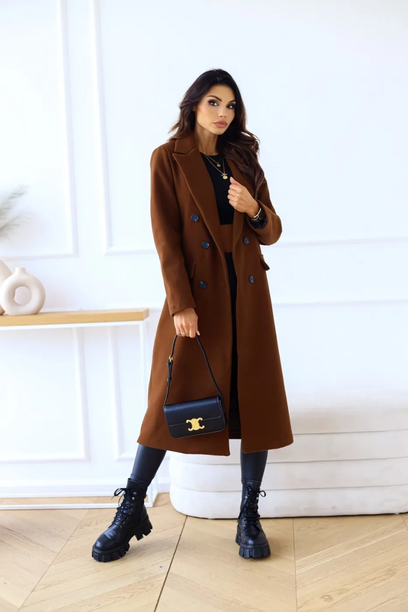 Valenzora | Klassischer langer Trenchcoat mit