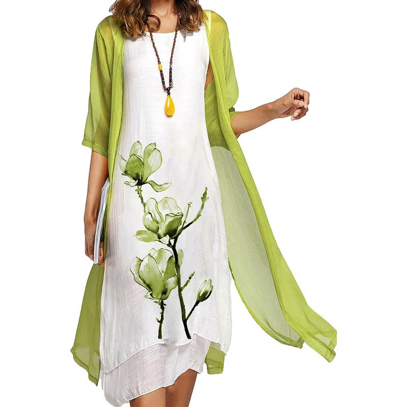 Valenzora | Stylish suit dress with floral pattern