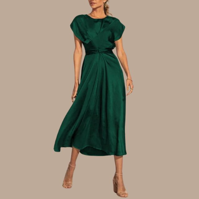 Valenzora | Wickel-Midikleid mit Flügelärmeln