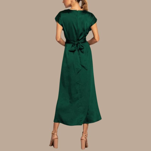 Valenzora | Wickel-Midikleid mit Flügelärmeln