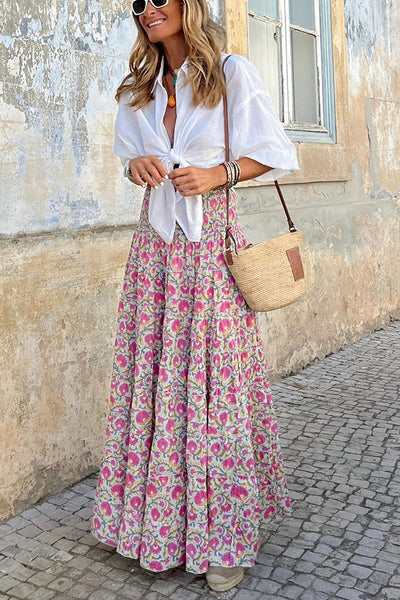 Valenzora | Lange Sommerröcke mit Boho-Print