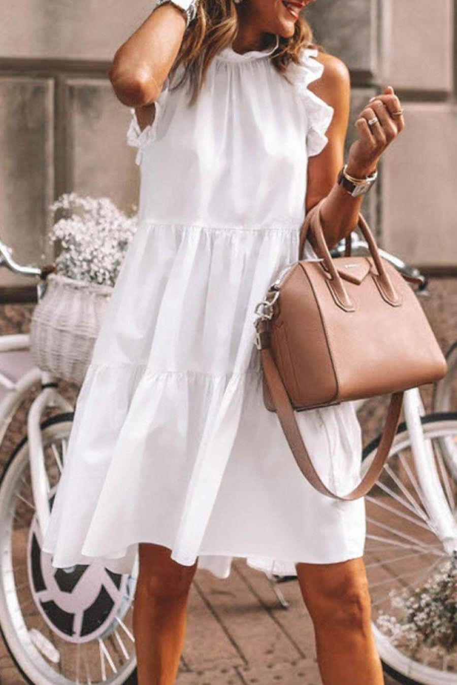 Valenzora | Sleeveless plain long dress