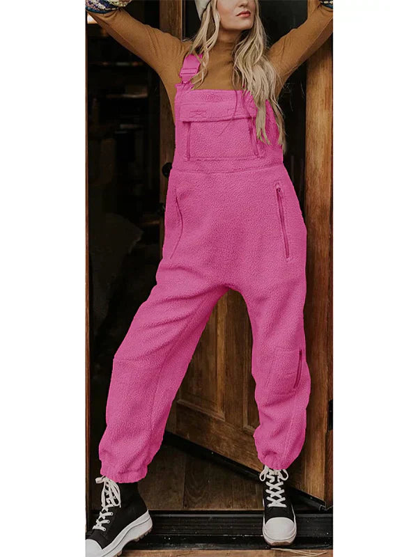 Valenzora | Damen Fleece-Thermo-Overall mit Reißverschlusstaschen