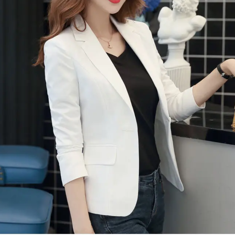 Valenzora | Elegant women's blazer with long sleeves, ideal for work