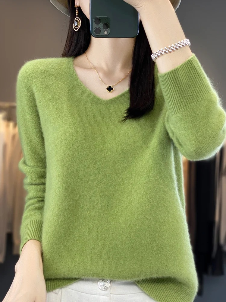 Valenzora | Women's Cashmere Pullover, Elegant V-neck, Soft & Comfortable