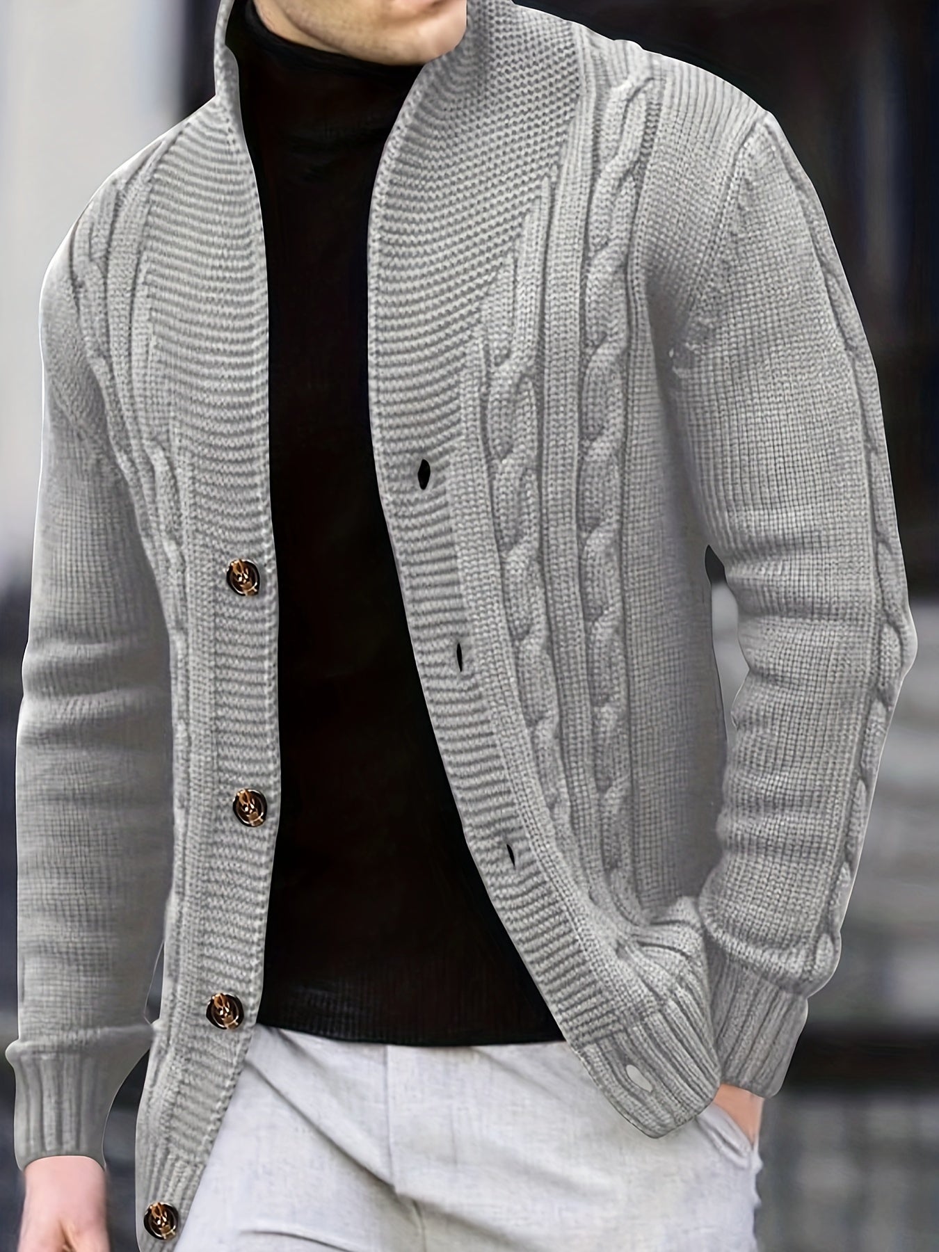 Valenzora | Zopfstrickjacke mit Knöpfen