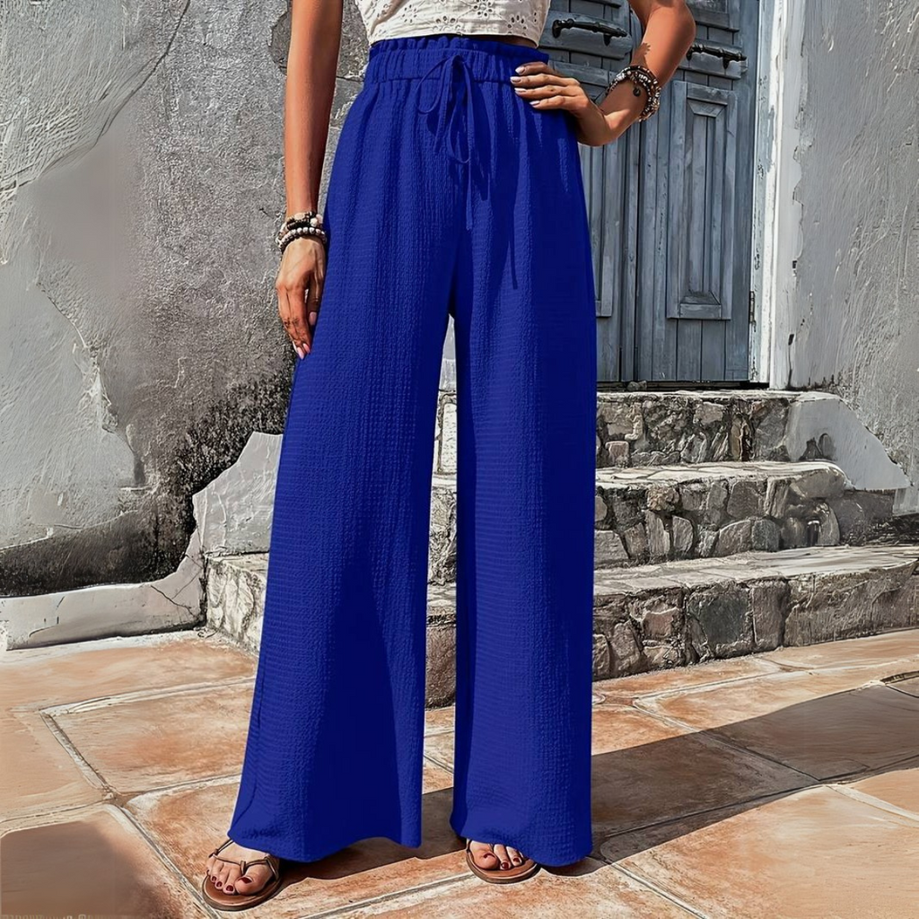 Valenzora | Elastic Wide Leg Trousers for Women