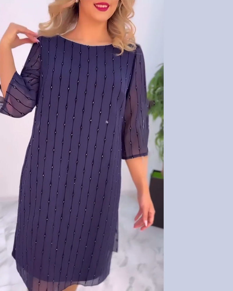Valenzora | Dress Solid Color Pleated