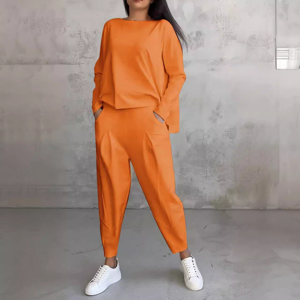 Valenzora | Damen-Hosenanzug mit langen Ärmeln, asymmetrisches Design
