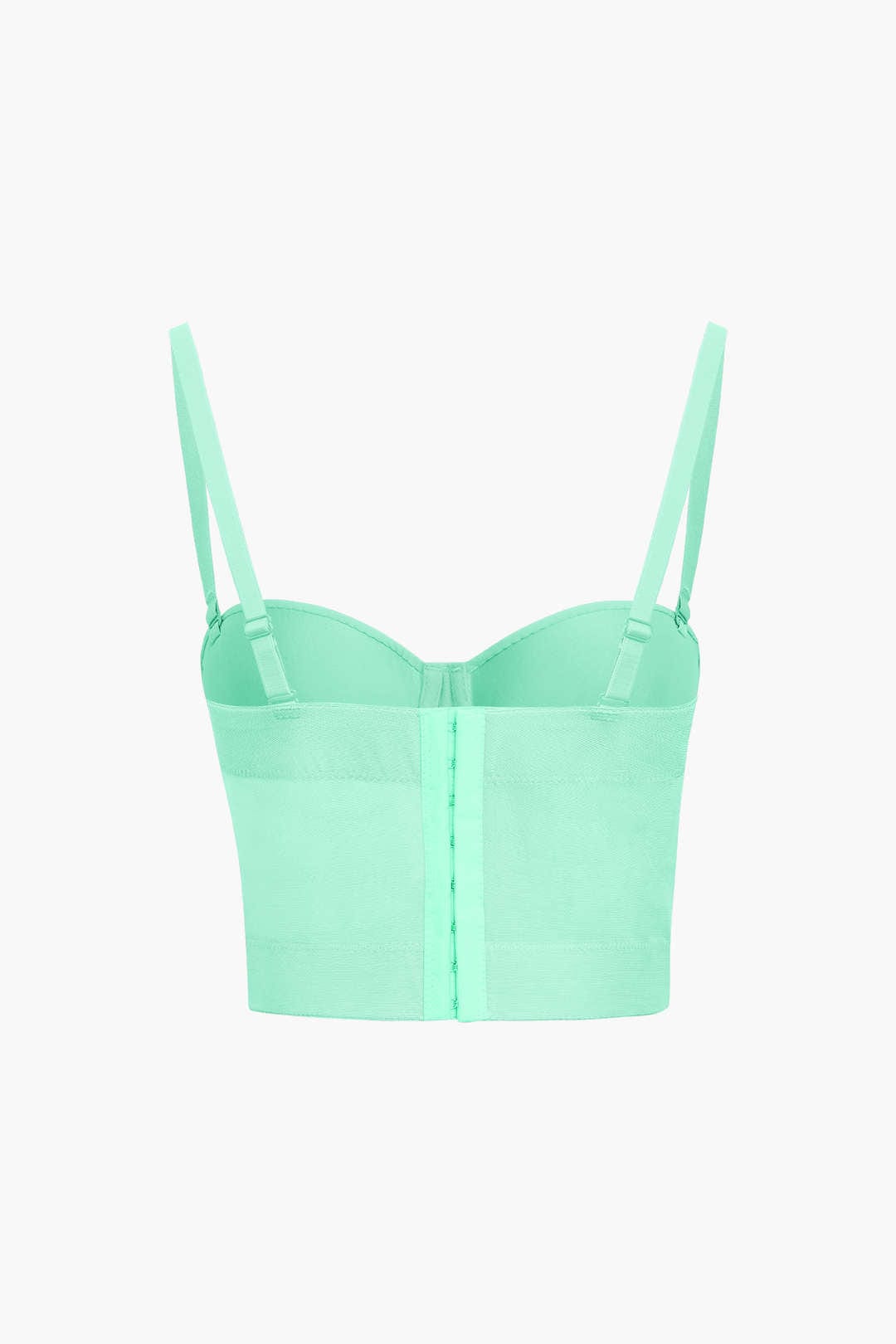 Valenzora | Figurbetontes Bustier-Top mit Bügelkörbchen und transparenter Mesh-Struktur